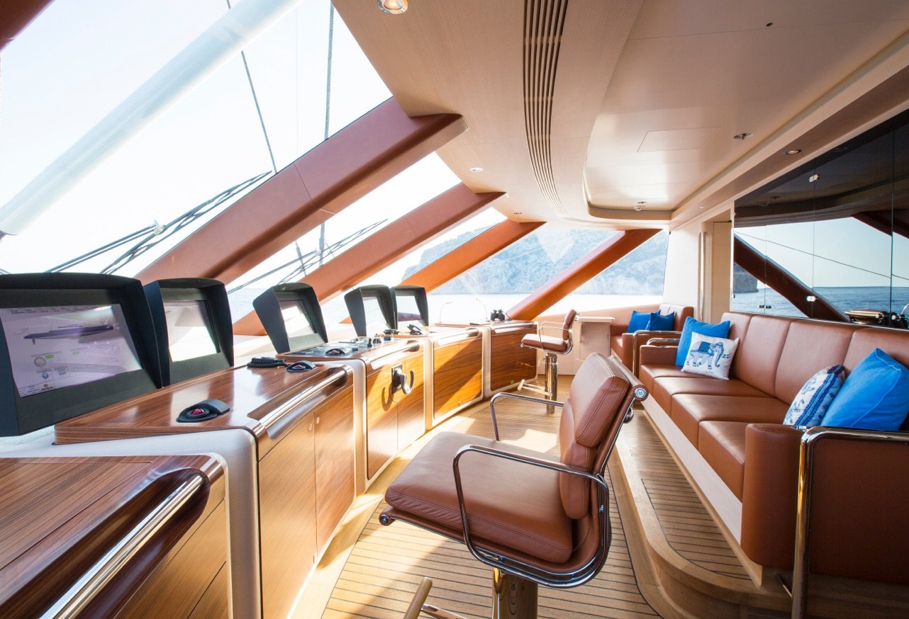 A photo of yacht interior.
