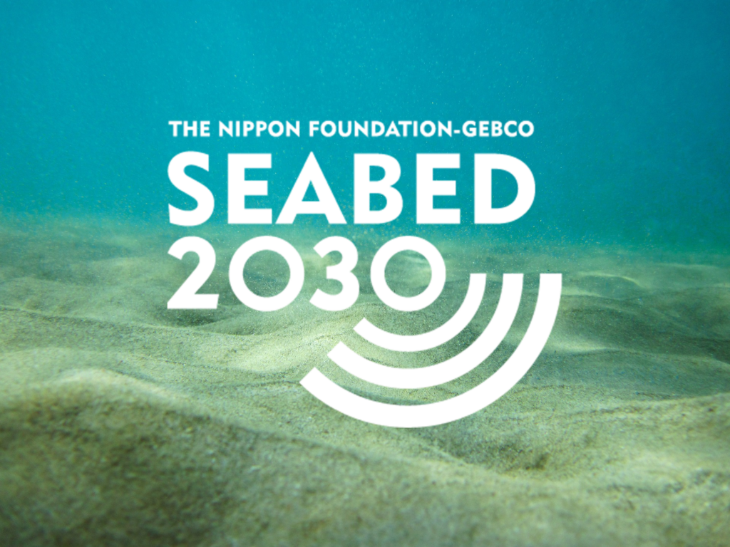 seabed 2030 logo on ocean floor backdrop