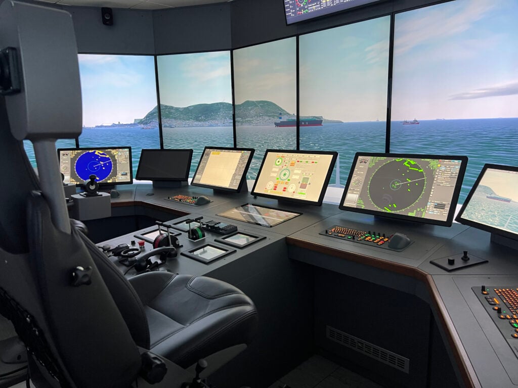 Warsash Maritime School bridge simulator